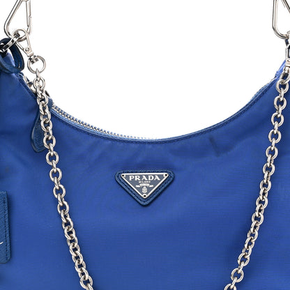 Prada Nylon Re-Edition 2005 Shoulder Bag Indaco 9 of 17