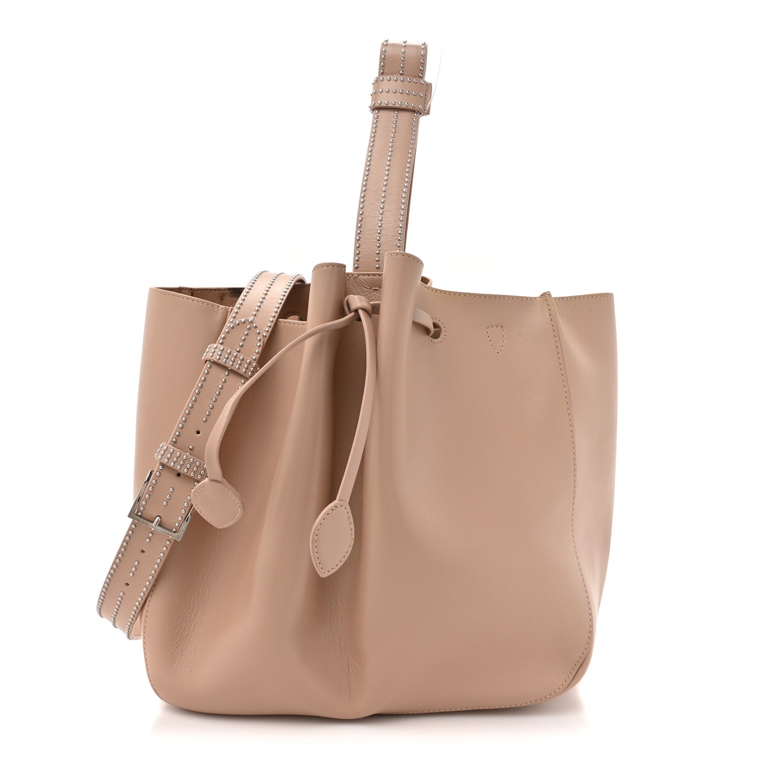 Alaia Calfskin Studded Rose-Marie 28 Bag Sable 1 of 12