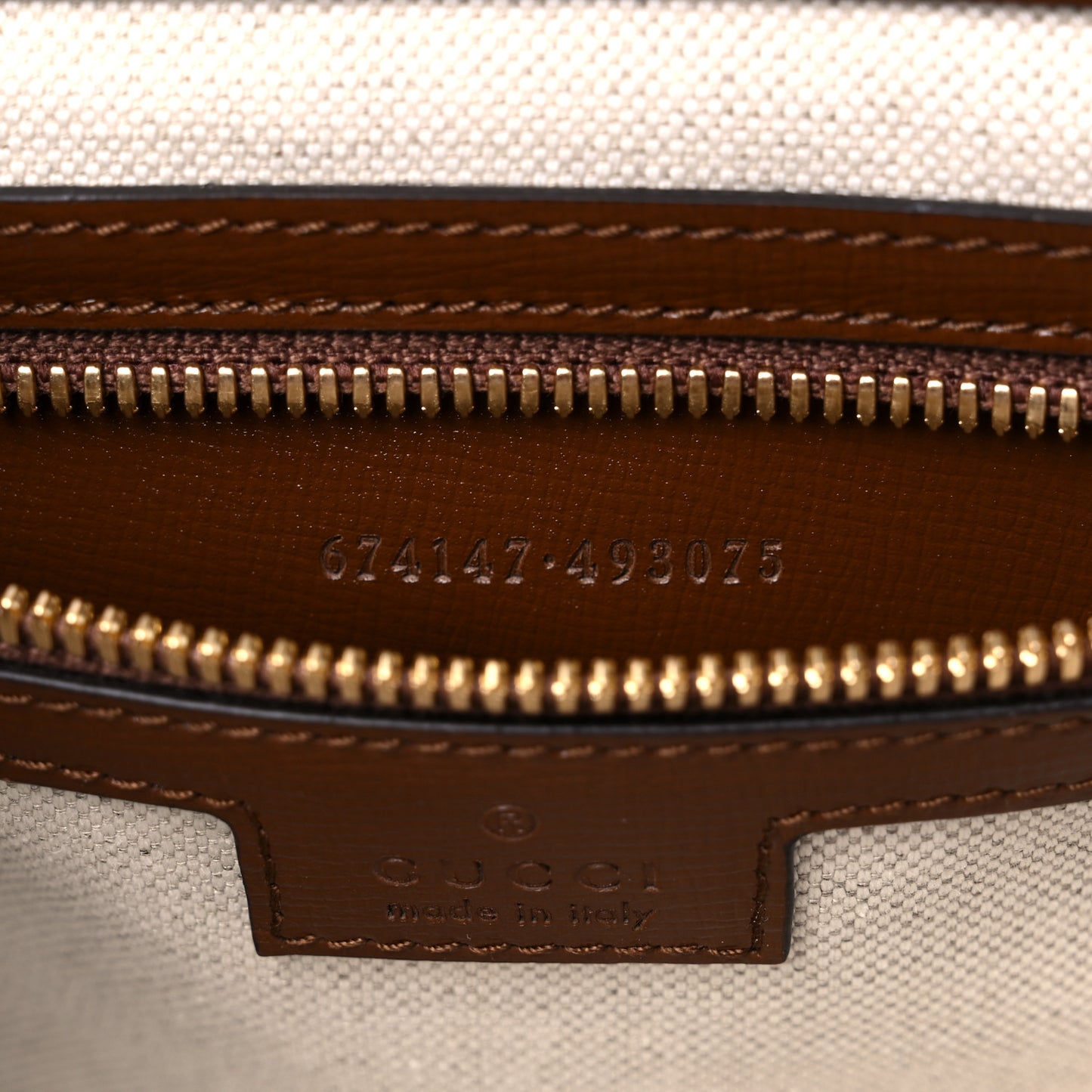 GG Supreme Monogram Azalea Calfskin Retro Interlocking G Buckle Backpack Beige Ebony Brown Sugar