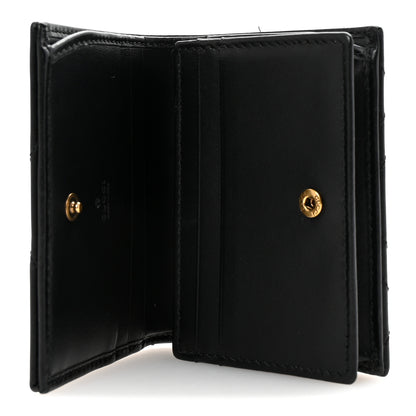 Gucci Calfskin Matelasse GG Marmont Card Case Wallet Black 5 of 8