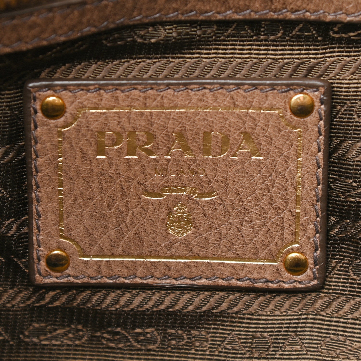 Prada Cervo Antik Top Handle Tote Brown 6 of 13