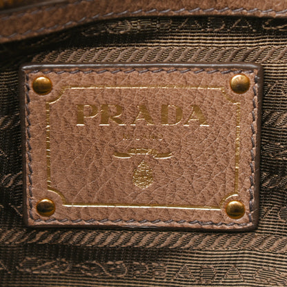 Prada Cervo Antik Top Handle Tote Brown 6 of 13