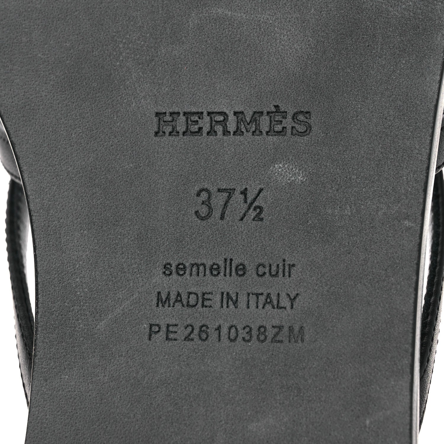 Hermes Calfskin Miss Sandals 37.5 Black 8 of 10