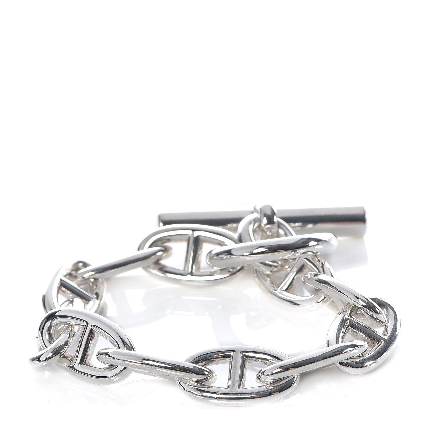 Hermes Sterling Silver GM Chaine D'Ancre Bracelet 1 of 5