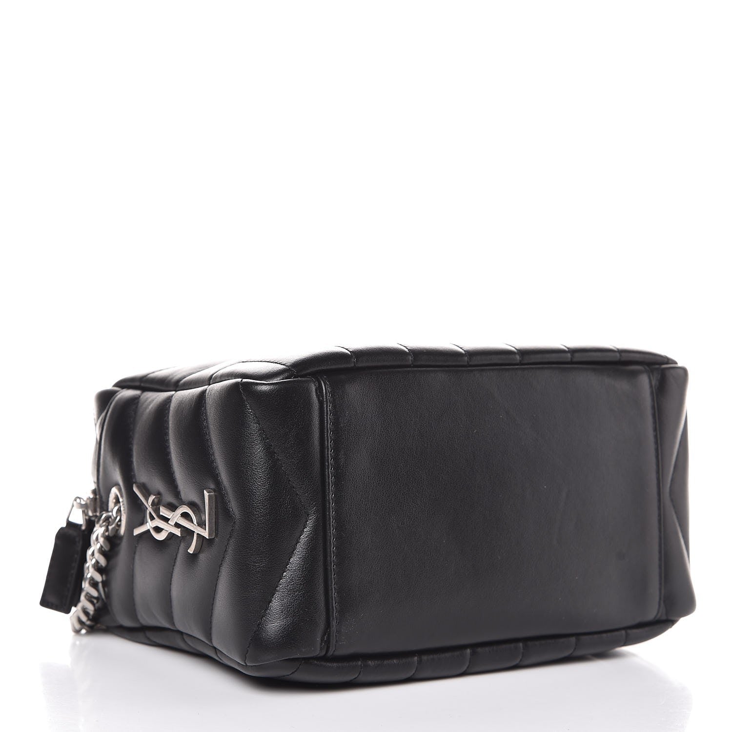 Saint Laurent Calfskin Y Quilted Monogram Small Loulou Bowling Bag Black 4 of 7