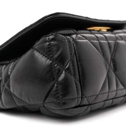 Christian Dior Calfskin Macrocannage Small Caro Bag Black 9 of 10