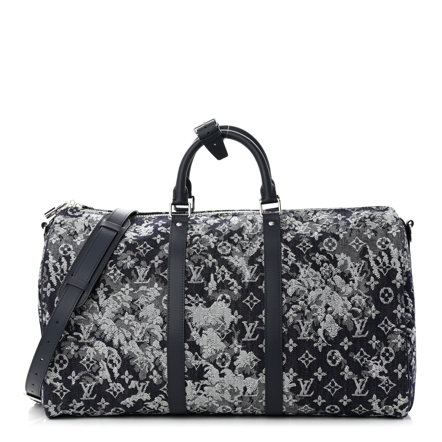 Monogram Tapestry Keepall Bandouliere 50 Bleu