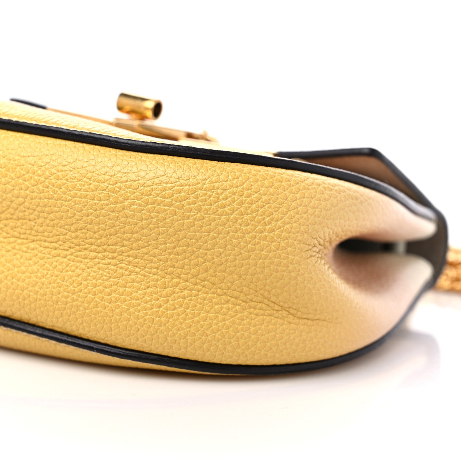 Chloe Grained Calfskin Lambskin Ombre Mini Drew Shoulder Bag Orange Mimosa 8 of 8