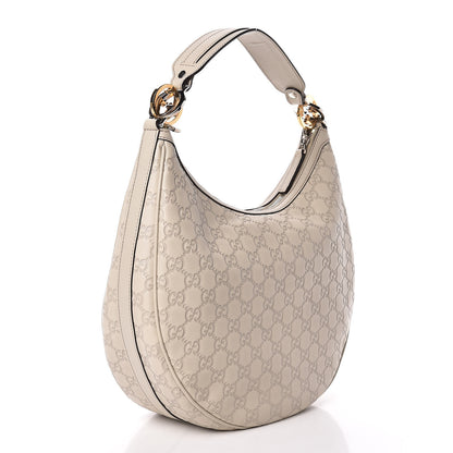 Gucci Guccissima Medium GG Twins Hobo Off White 3 of 10