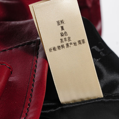 Burberry Lambskin Whipstitch Medium Tote Burgundy 12 of 12