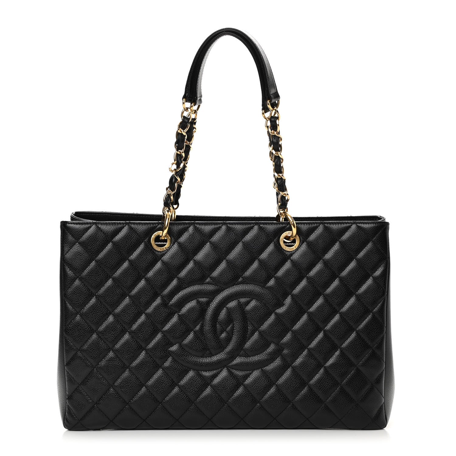 Chanel Caviar Quilted XL Grand Shopping Tote GST Black 1 of 12