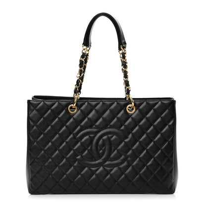 Chanel Caviar Quilted XL Grand Shopping Tote GST Black 1 of 12