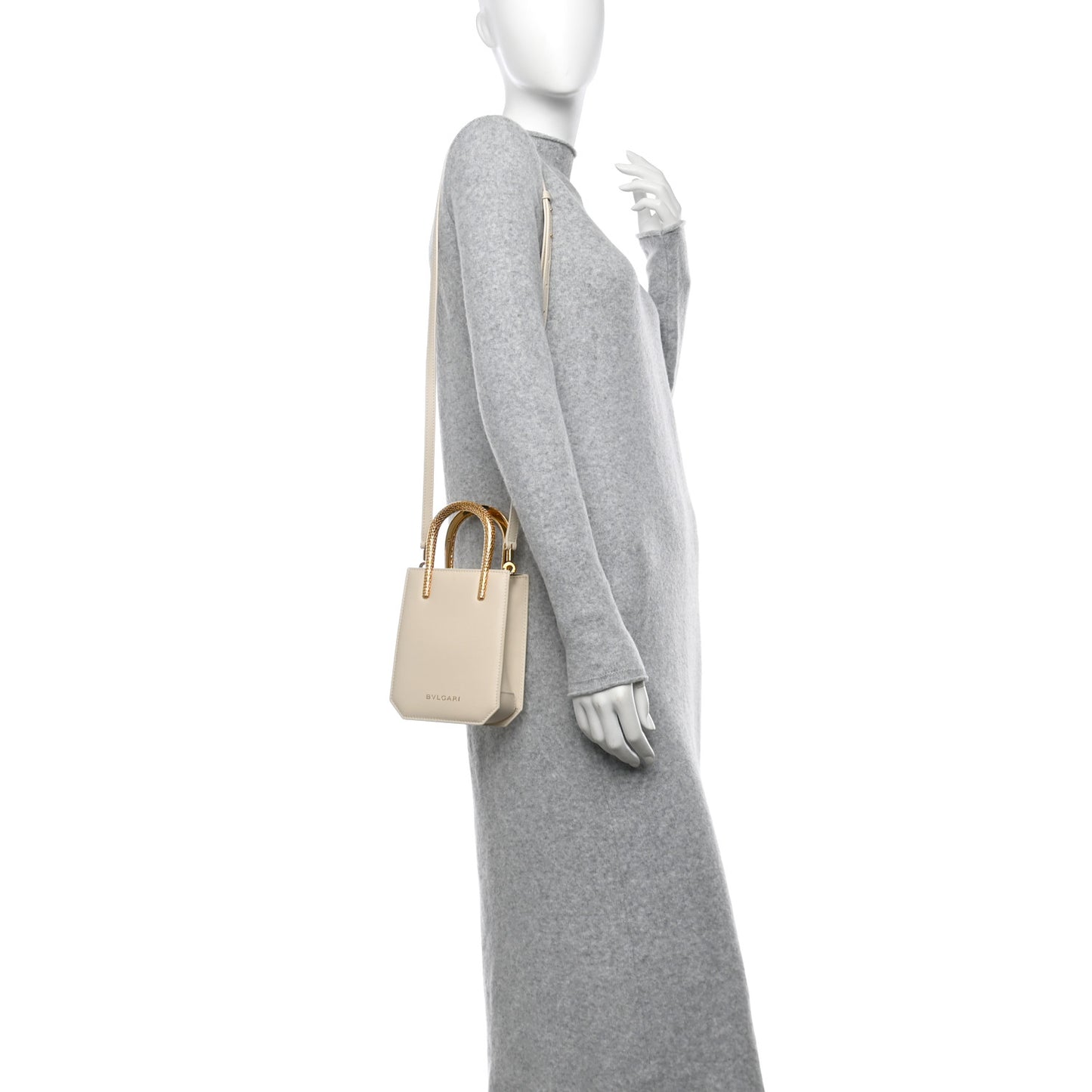 Calfskin XS Serpentine Tote Ivory