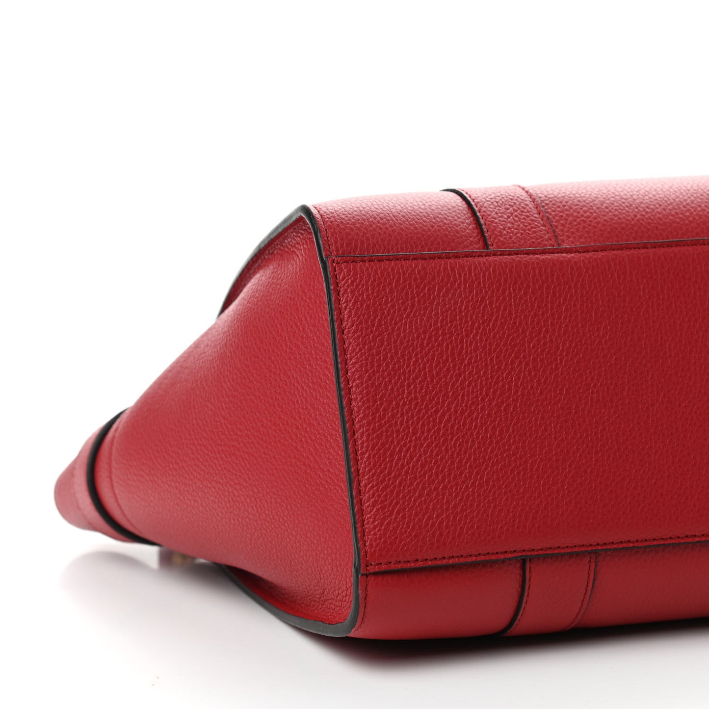 Classic Grain Calfskin Small Bayswater Zip Tote Scarlet