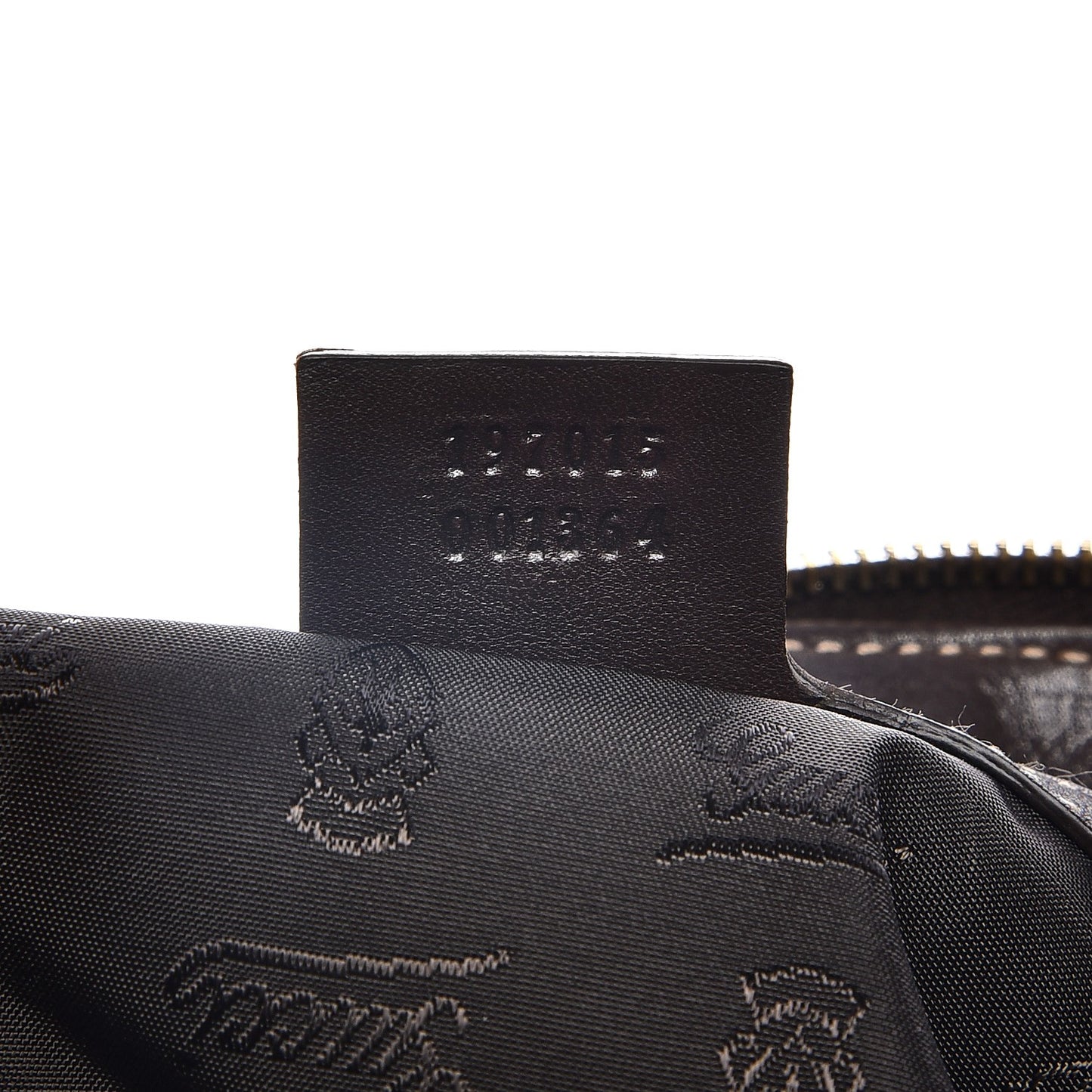 Crystal Monogram Large Hysteria Clutch Brown