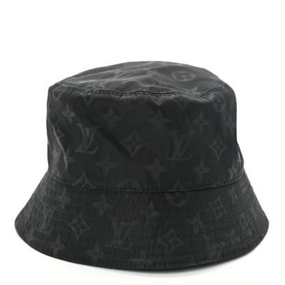 Louis Vuitton Nylon Wool Monogram Reversible MNG Rain Bucket Hat M Black Navy 9 of 16