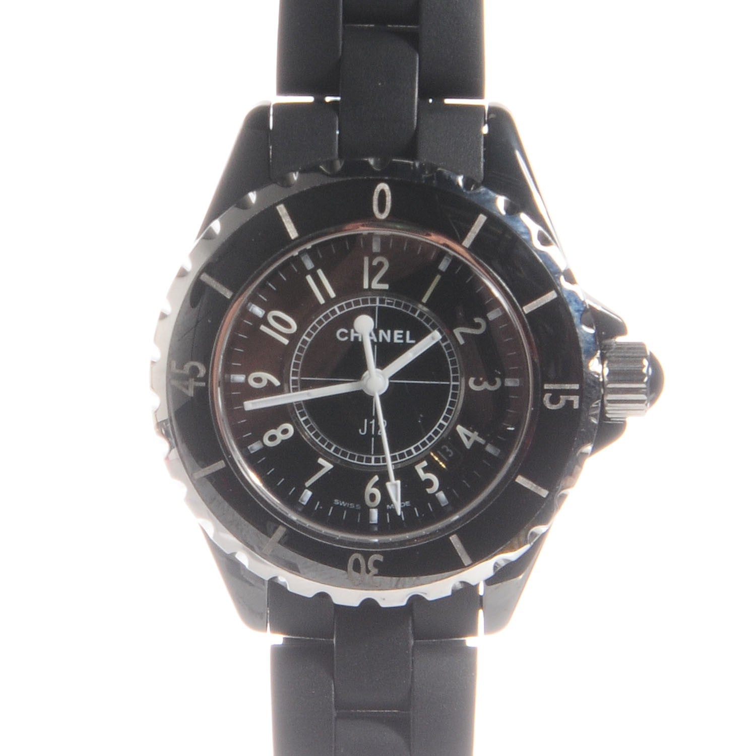 Chanel Stainless Steel Ceramic 33mm J12 Quartz Watch Black 1 of 6