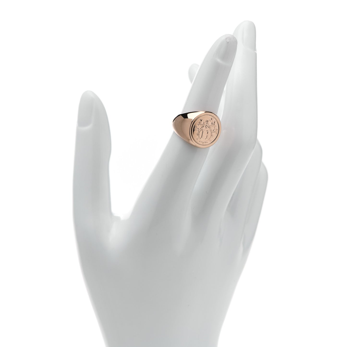 18K Rose Gold PM Ex-Libris Signet Ring 51 5.75