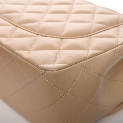 Chanel Lambskin Quilted Jumbo Double Flap Beige Clair 12 of 15