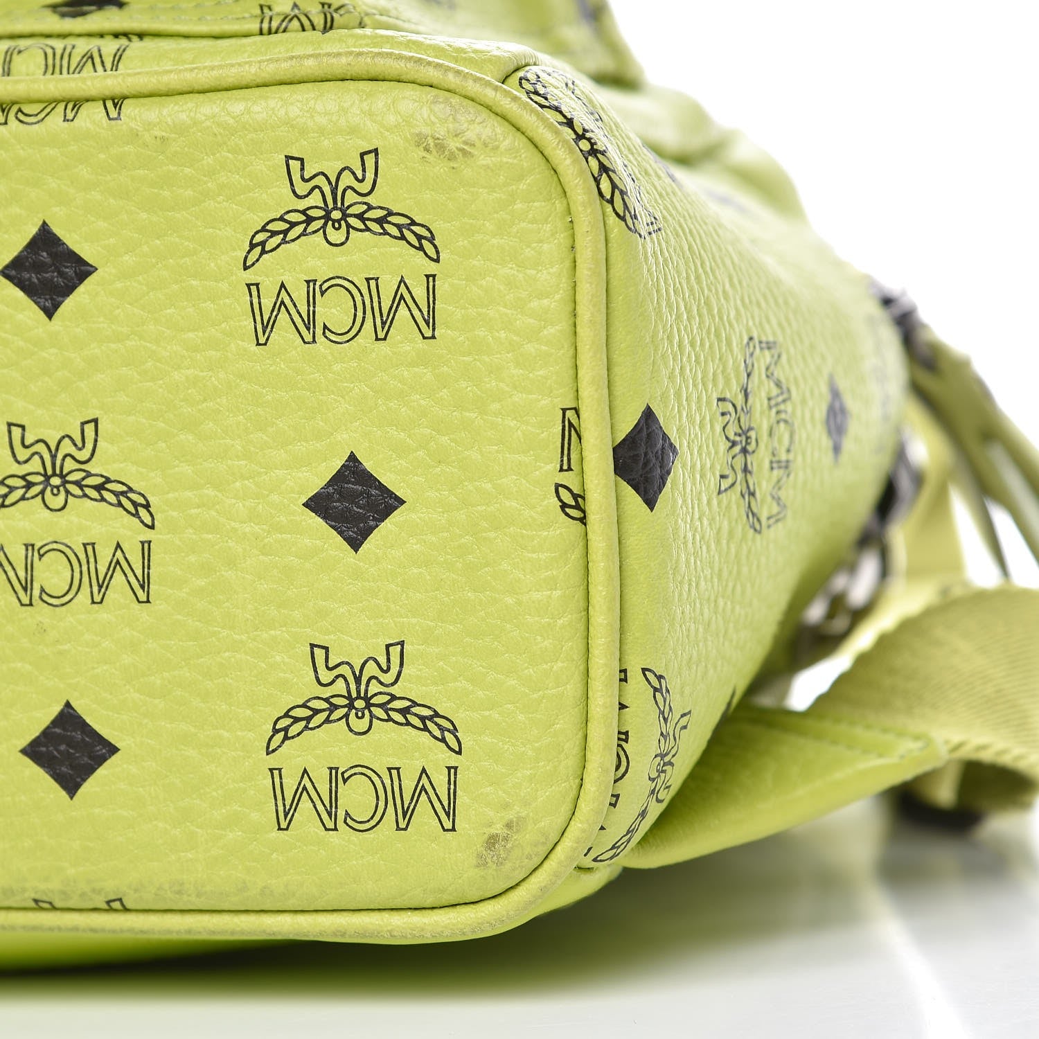 MCM Side Stud Mini Crown Stark Backpack Green 10 of 10