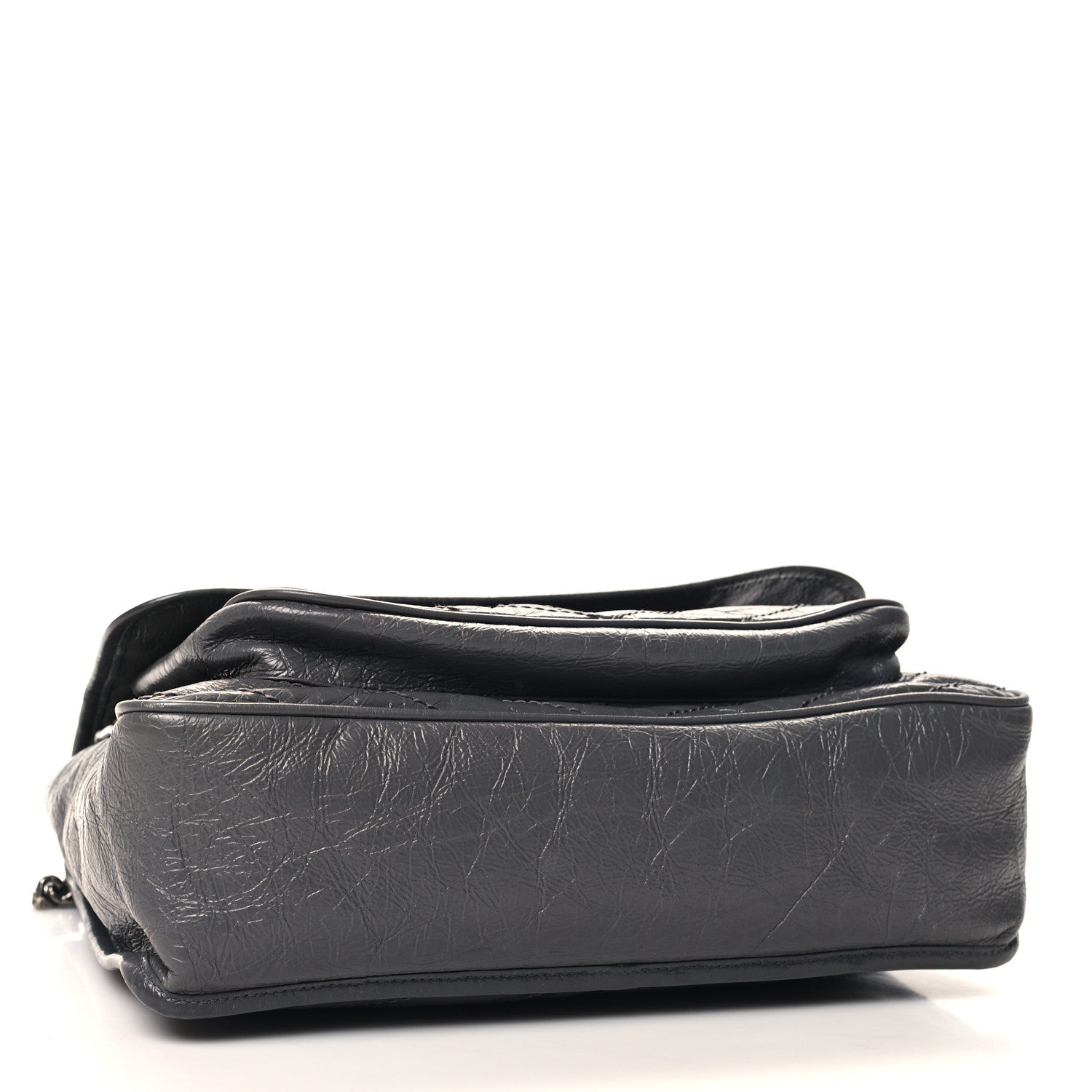 Saint Laurent Crinkled Calfskin Matelasse Monogram Large Niki Chain Satchel Storm 4 of 11