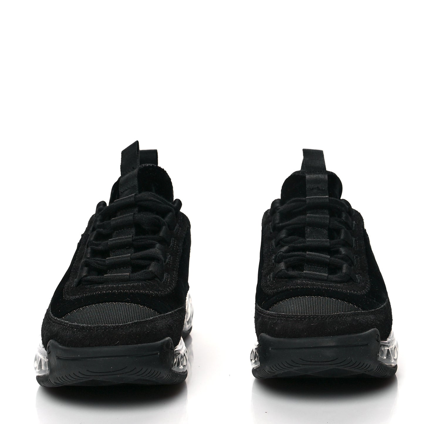 Suede Calfskin Velvet Grosgrain CC Sneakers 36 Black