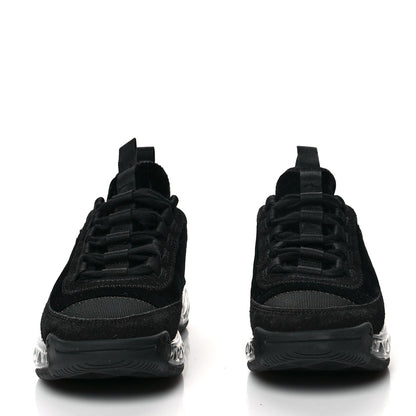 Chanel Suede Calfskin Velvet Grosgrain CC Sneakers 36 Black 2 of 8
