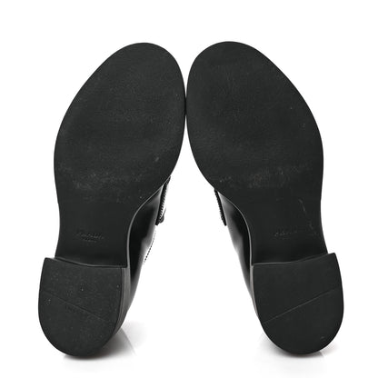 Prada Spazzolato Metal Triangle Logo 50mm Loafers 36.5 Black 5 of 8