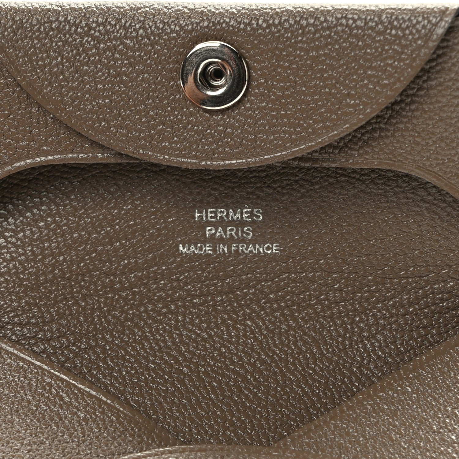 Hermes Chevre Mysore Bastia Coin Purse Etoupe 6 of 7