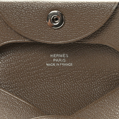 Hermes Chevre Mysore Bastia Coin Purse Etoupe 6 of 7