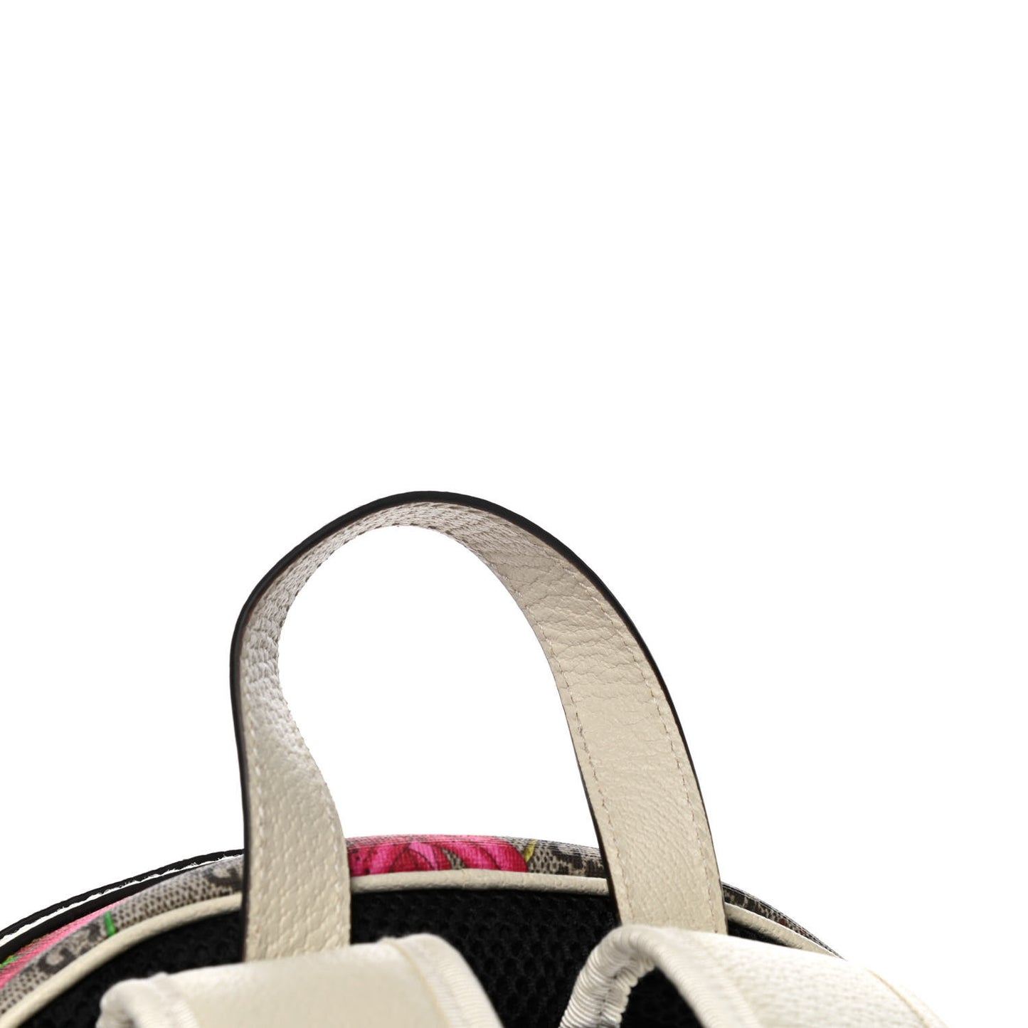 GG Supreme Monogram Flora Web Small Ophidia Day Backpack White