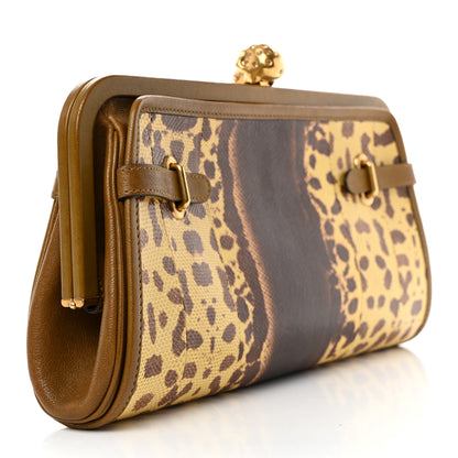 Alexander McQueen Snakeskin Skull Reversible Clutch 3 of 7
