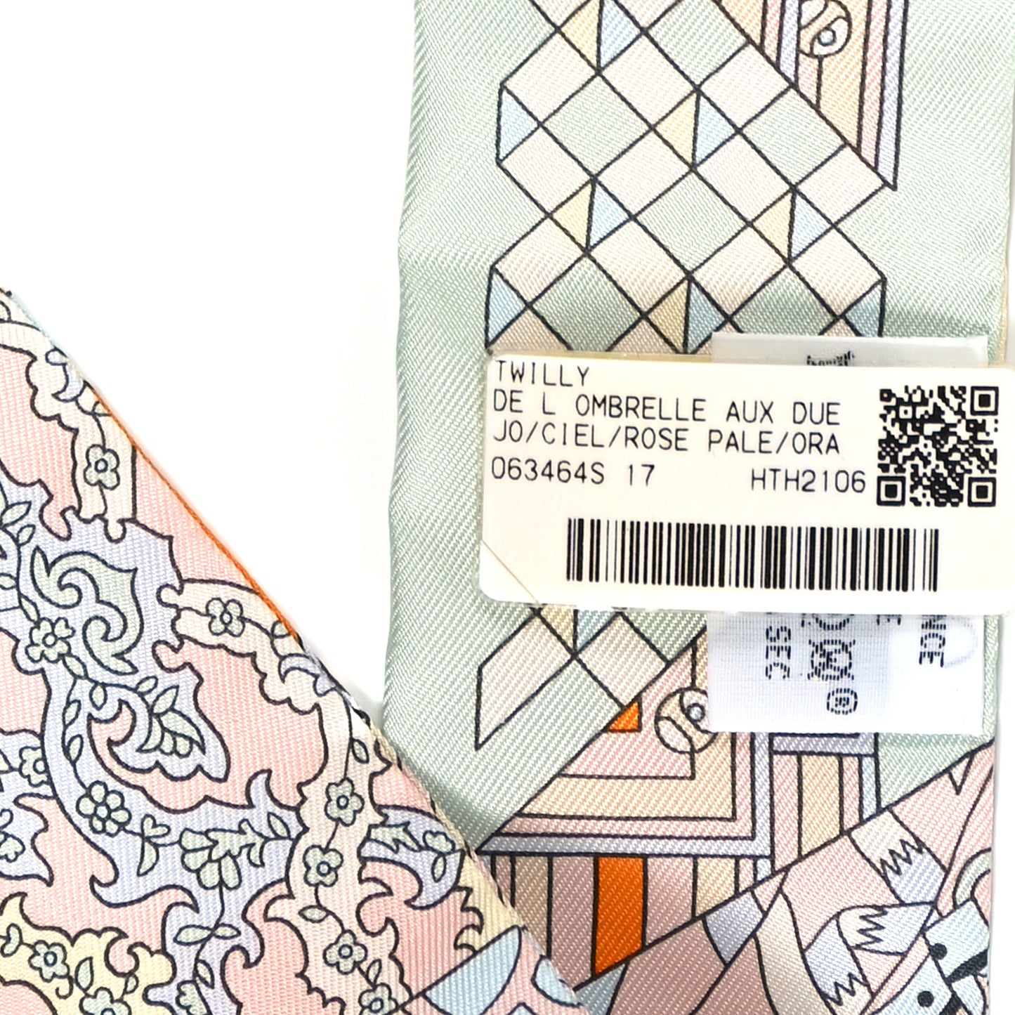 Silk De l'Ombrelle Aux Duels Twilly Ciel Rose Pale Orange