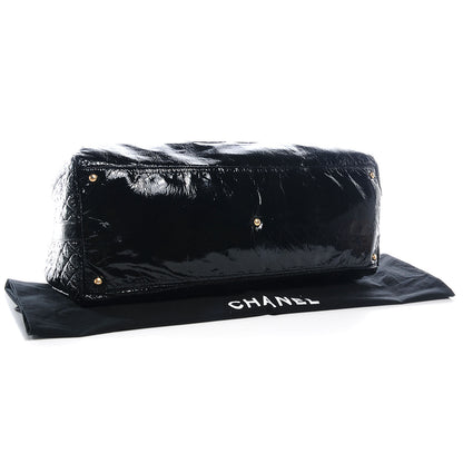 Chanel Vinyl Rock and Chain XXL Bowler Black 4 of 7