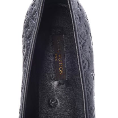 Louis Vuitton Calfskin Monogram Embossed Debbie Ballerina Flats 38 Black 7 of 9