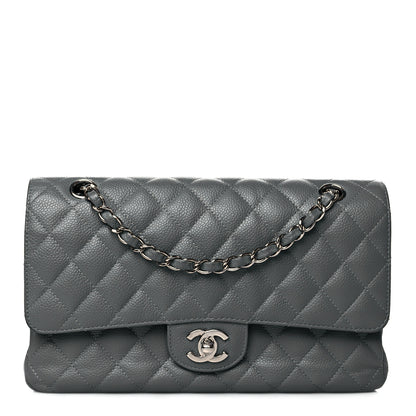 Chanel Caviar Quilted Medium Double Flap Grey 1 of 10
