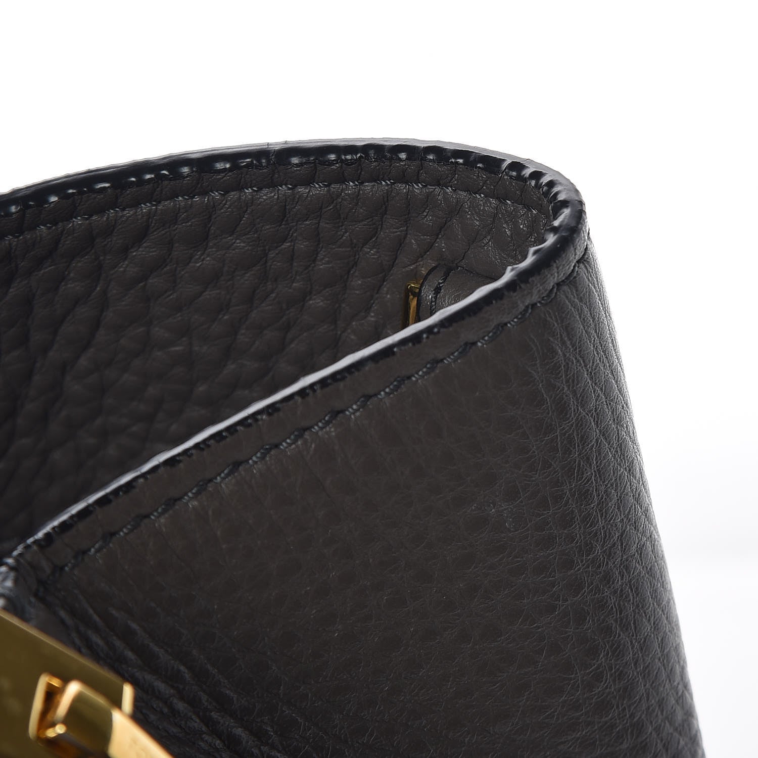 Tom Ford Grained Calfskin Sedgwick Medium Zipper Tote Graphite 16 of 16