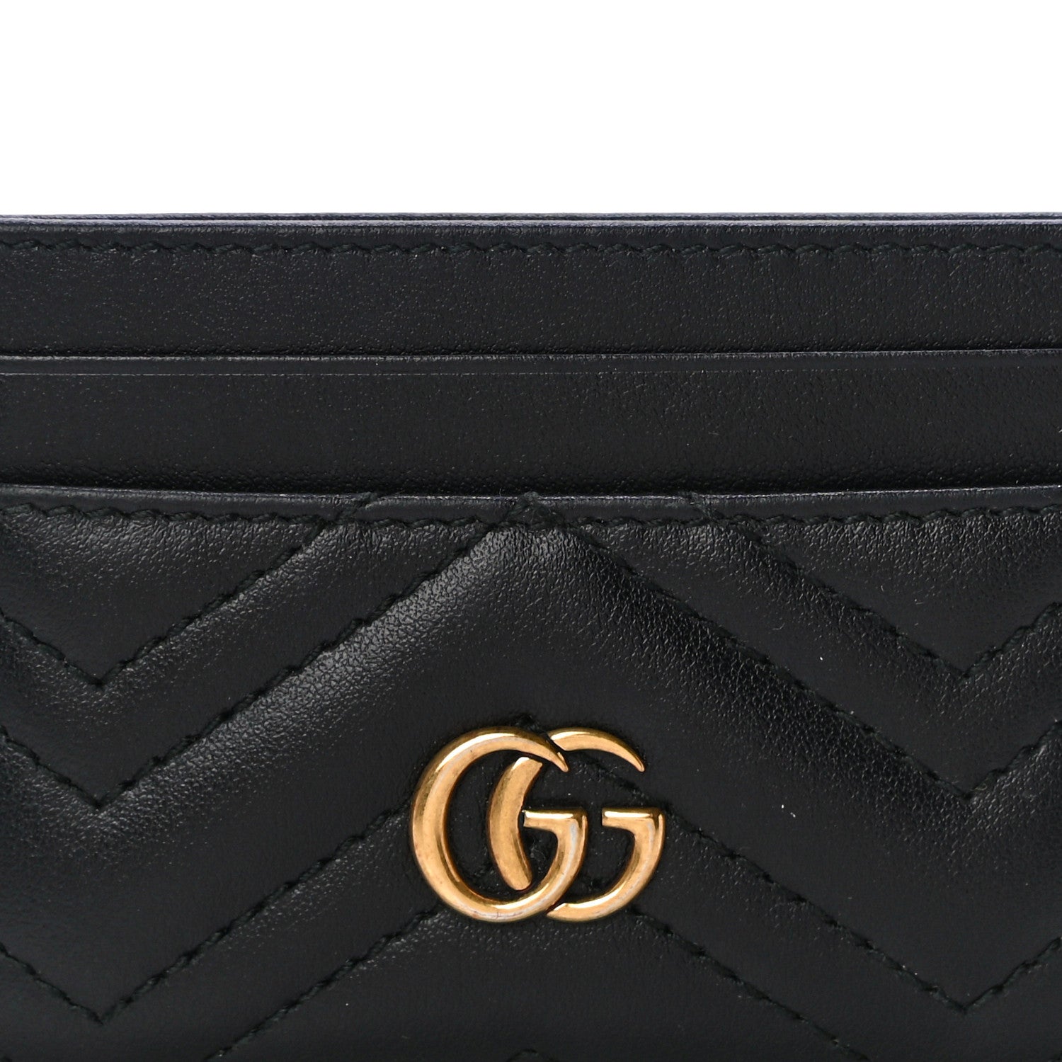Gucci Calfskin Matelasse GG Marmont Card Holder Black 7 of 11