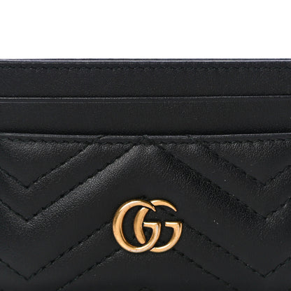 Gucci Calfskin Matelasse GG Marmont Card Holder Black 7 of 11