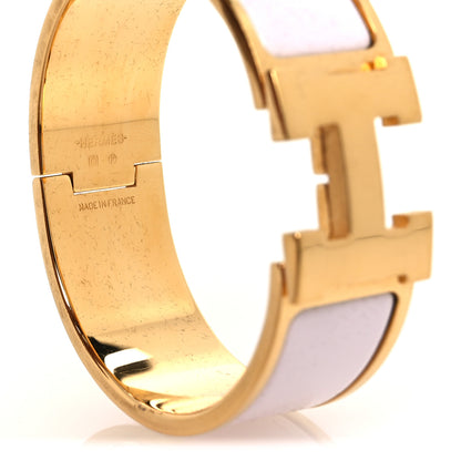 Hermes Enamel Wide Clic Clac H Bracelet PM Rose Poudre 4 of 5