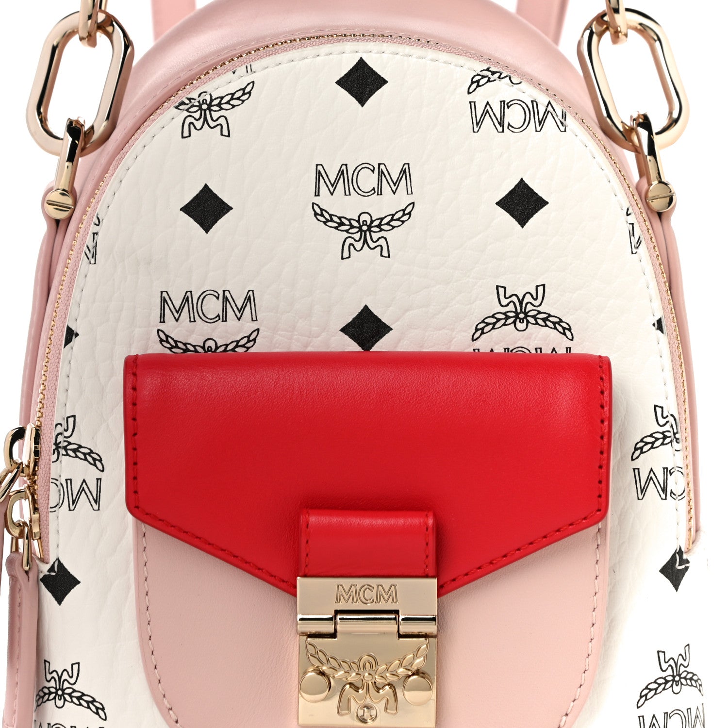 MCM Vistetos X-Mini Patricia Backpack Block Pink 6 of 8