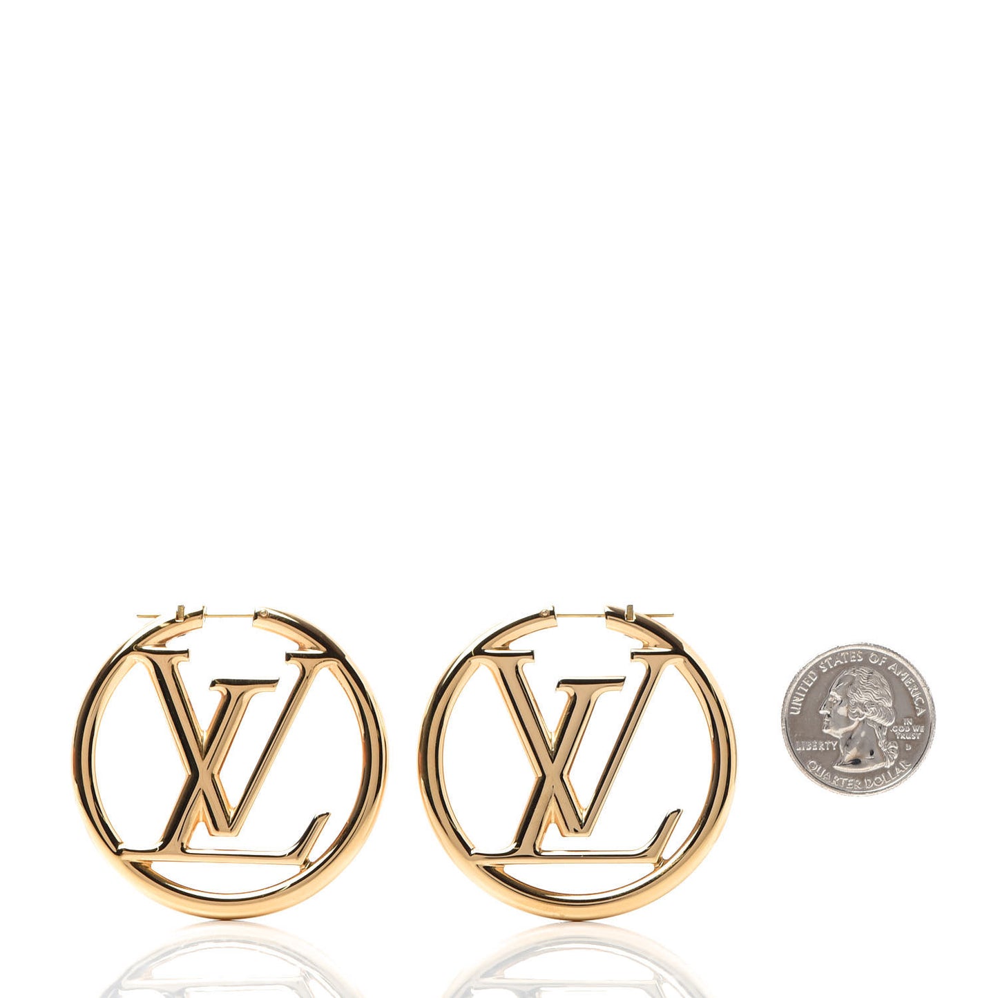 Metal Louise Hoop Earrings Gold