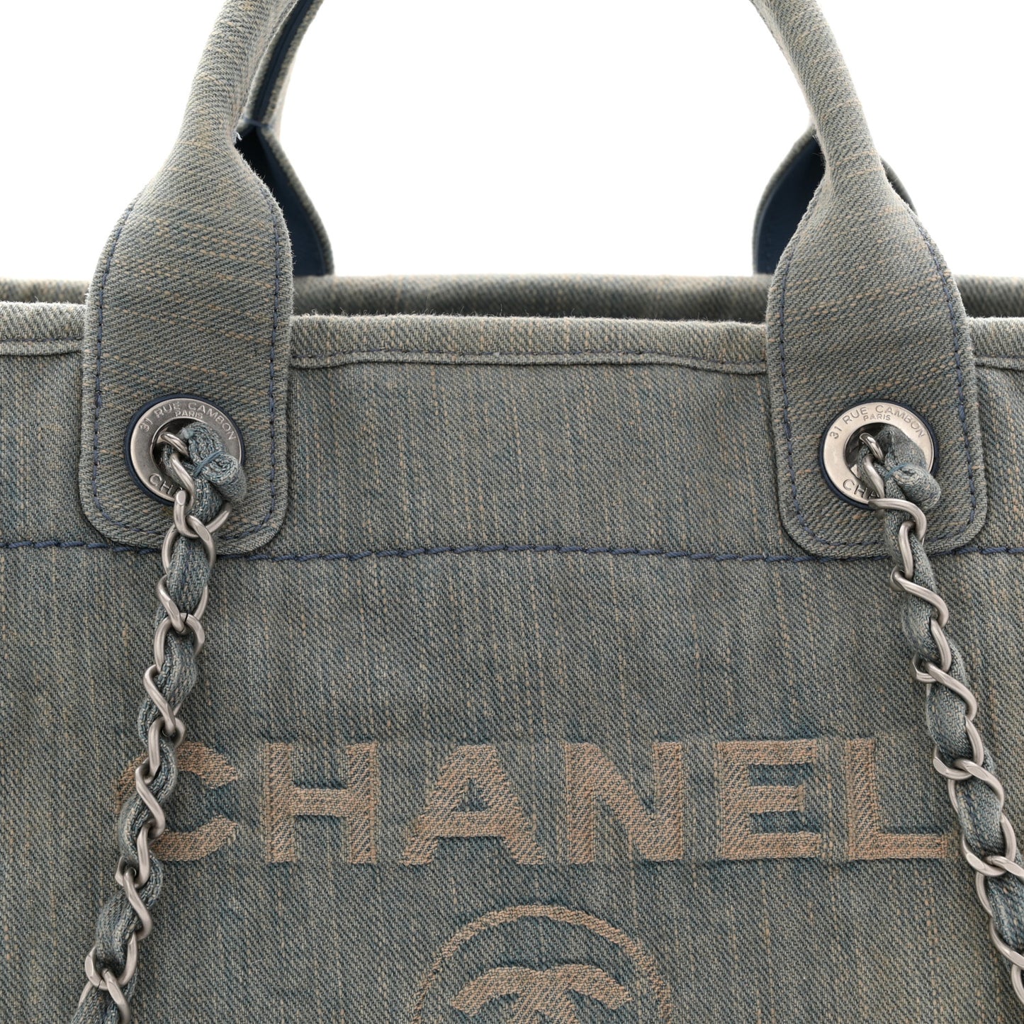 Denim Small Deauville Tote Light Blue
