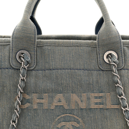 Chanel Denim Small Deauville Tote Light Blue 9 of 11