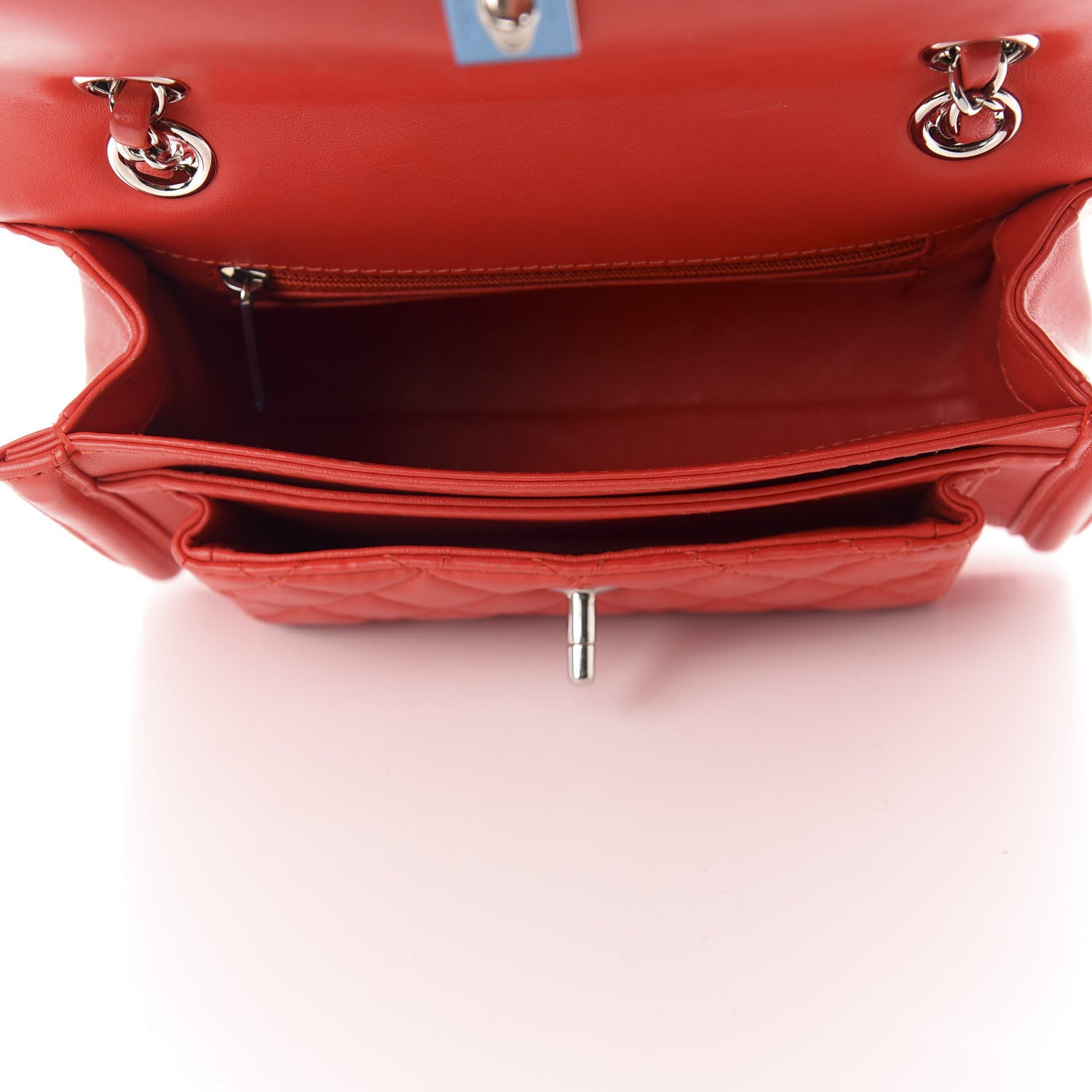 Chanel Lambskin Quilted Small Geometric Flap Red 4 of 9