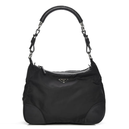 Prada Tessuto Nylon Vitello Hobo Black 1 of 6