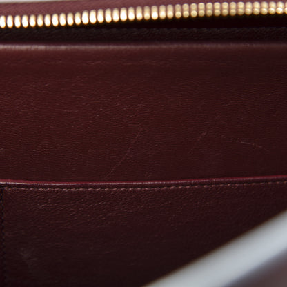 Celine Smooth Calfskin Small Bi-Color Trapeze Burgundy Azur 10 of 17