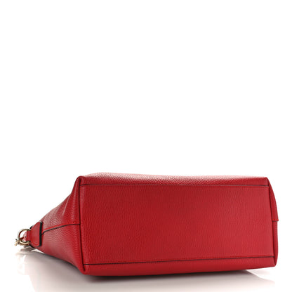 Gucci Dollar Calfskin GG Charm Satchel Red 4 of 10