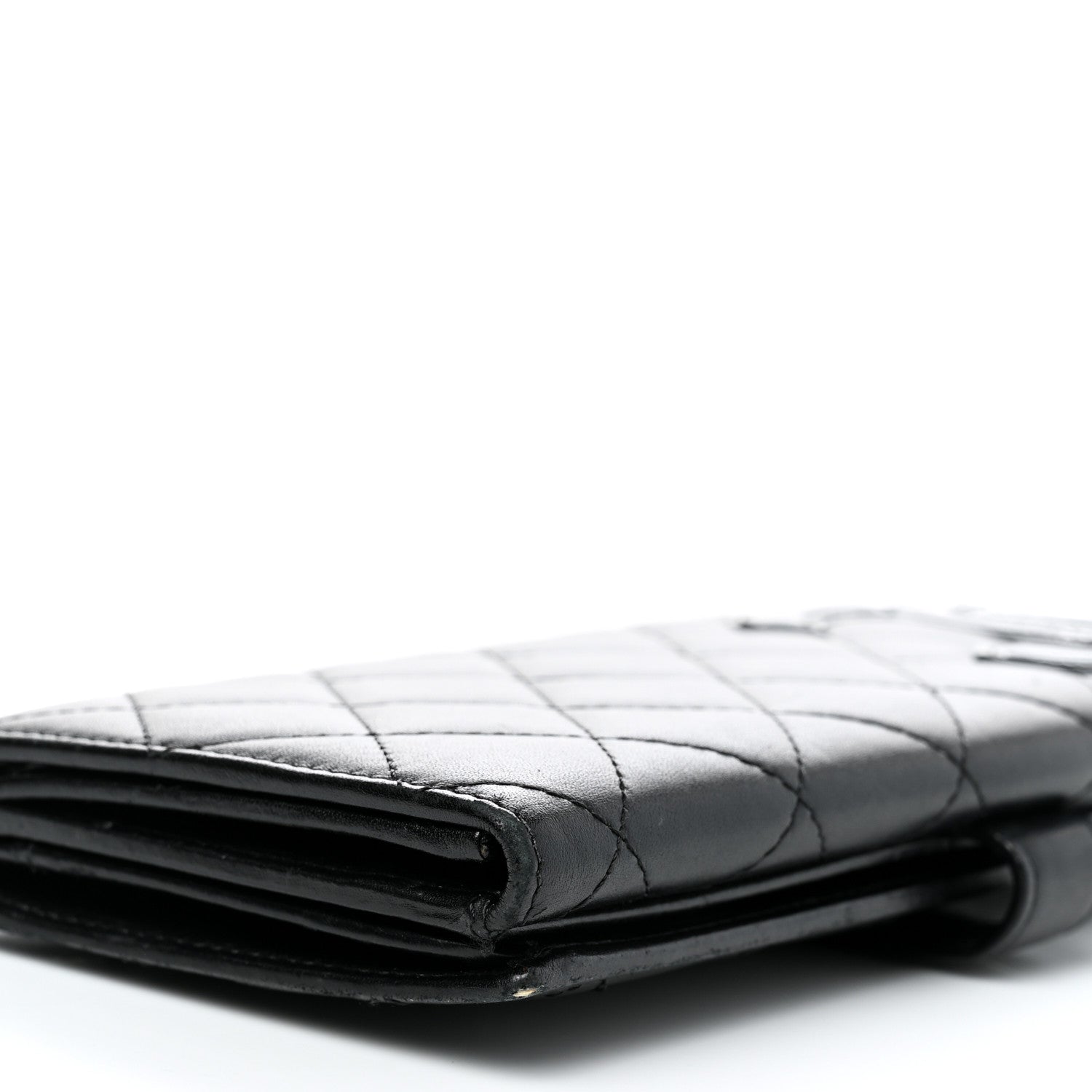 Chanel Calfskin Quilted Cambon Long Double Wallet Black 12 of 15