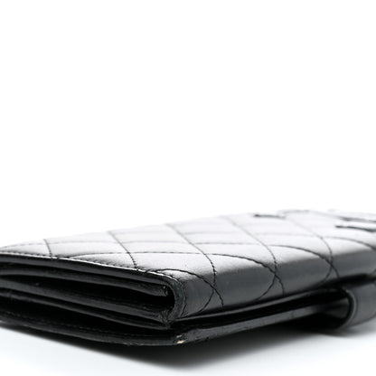 Chanel Calfskin Quilted Cambon Long Double Wallet Black 12 of 15